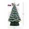 90th Anniversary Collection Green 16" Ceramic LED Tree with Animated Santa's Sleigh